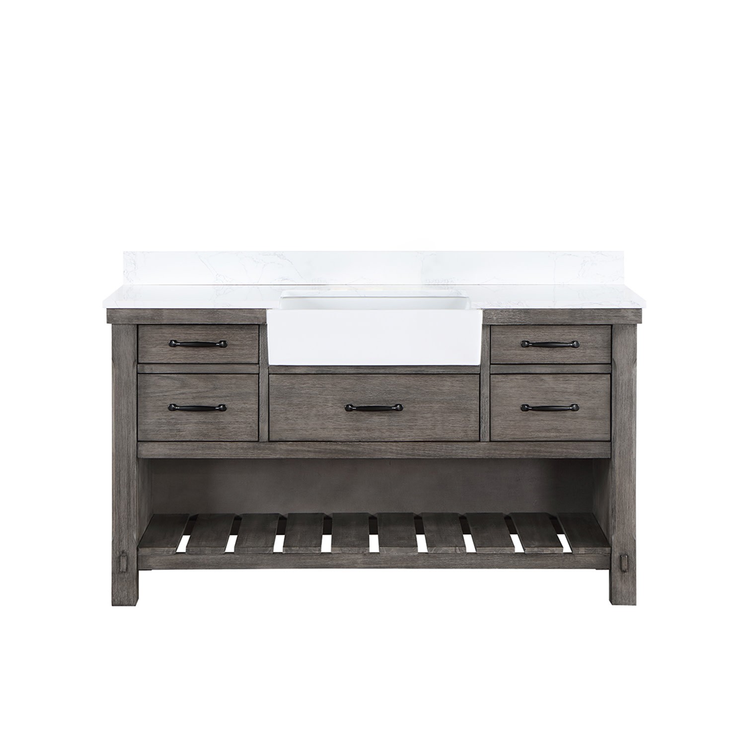 Miseno MV-NM-701660 Villareal 60″ – Weathered Pine / White