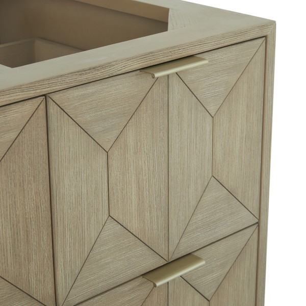 48″ James Martin Emmeline D100-V48-PBO-3WZ Vanity Cabinet White Zeus Top