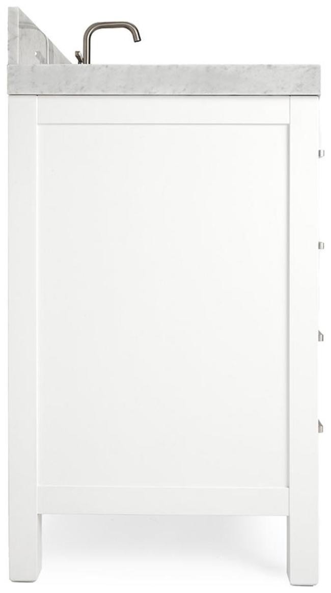 Ariel A036SRCW5RVO Cambridge 36″ – White / Italian Carrara Marble Top / Brushed
