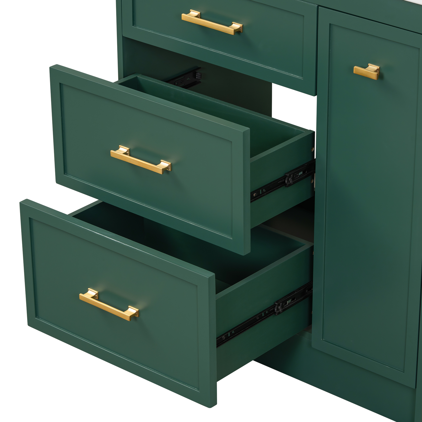 30″ Bathroom Vanity Set Floor Standing Bathroom Storage Cabinet w/Three Drawers