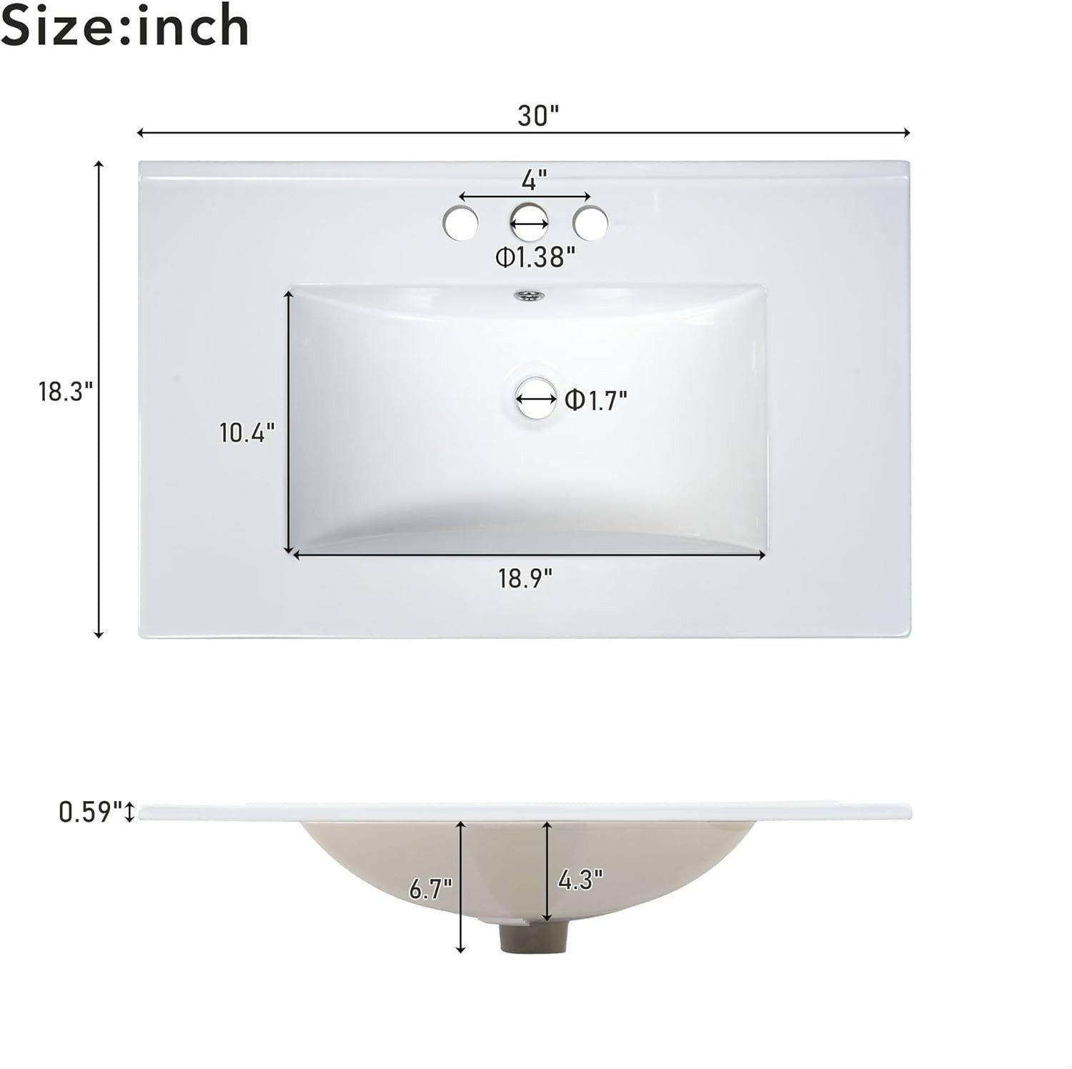 30″ Green Bathroom Vanity Sink Combo with Soft Close & Ceramic Top