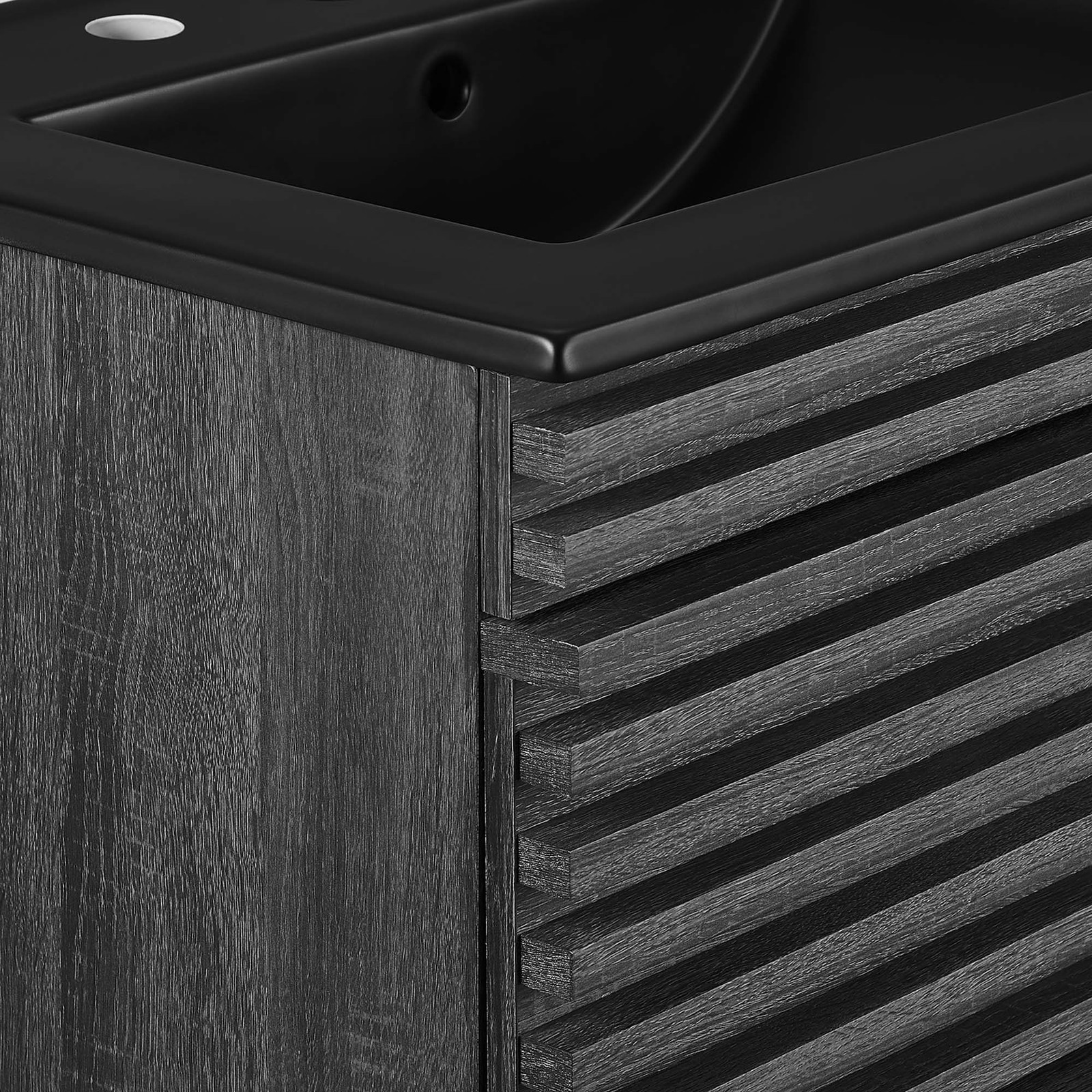 Modway Render 24″ Wall-Mount Bathroom Vanity in Charcoal Black