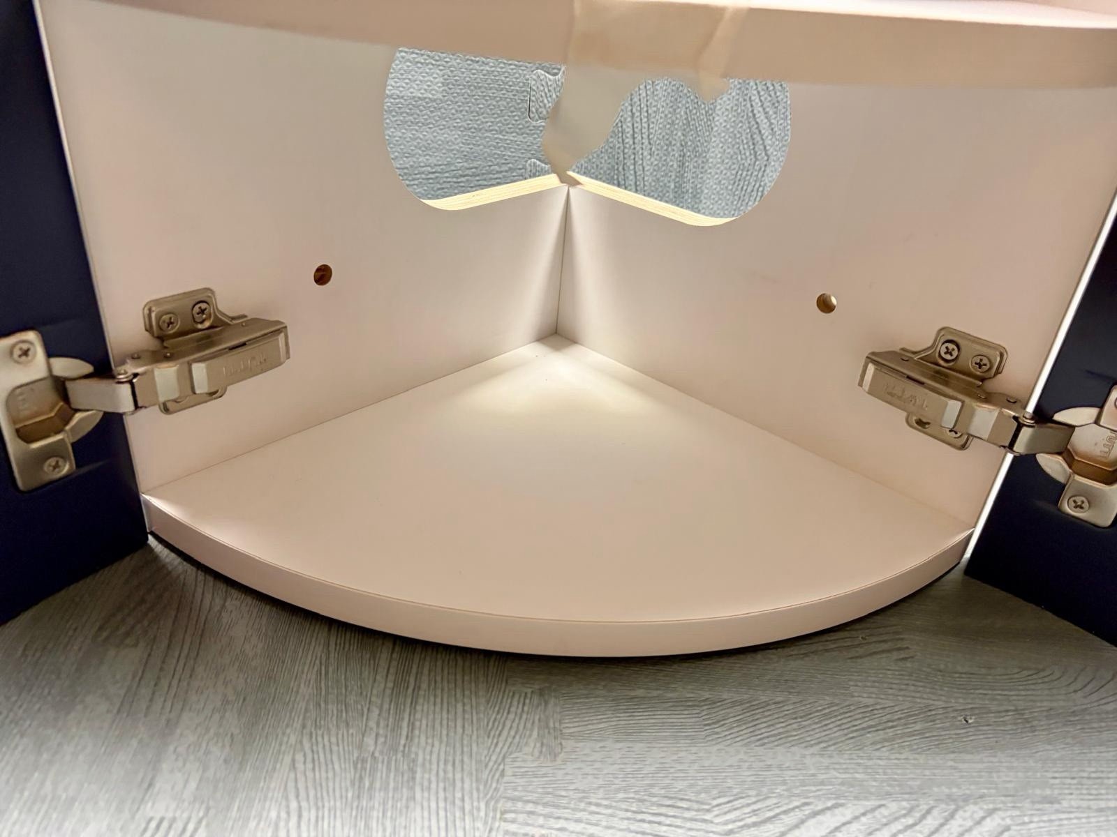 Wall Mounted Corner Single Bathroom Vanity New ARTCHIRLY With Ceramic Vanity Top