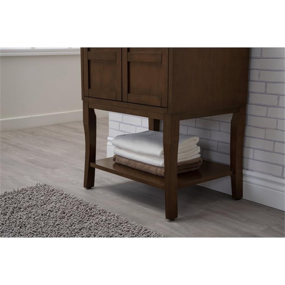 Elegant Decor Mason 24″ 2-Door Wood Single Bathroom Vanity in Antique Coffee