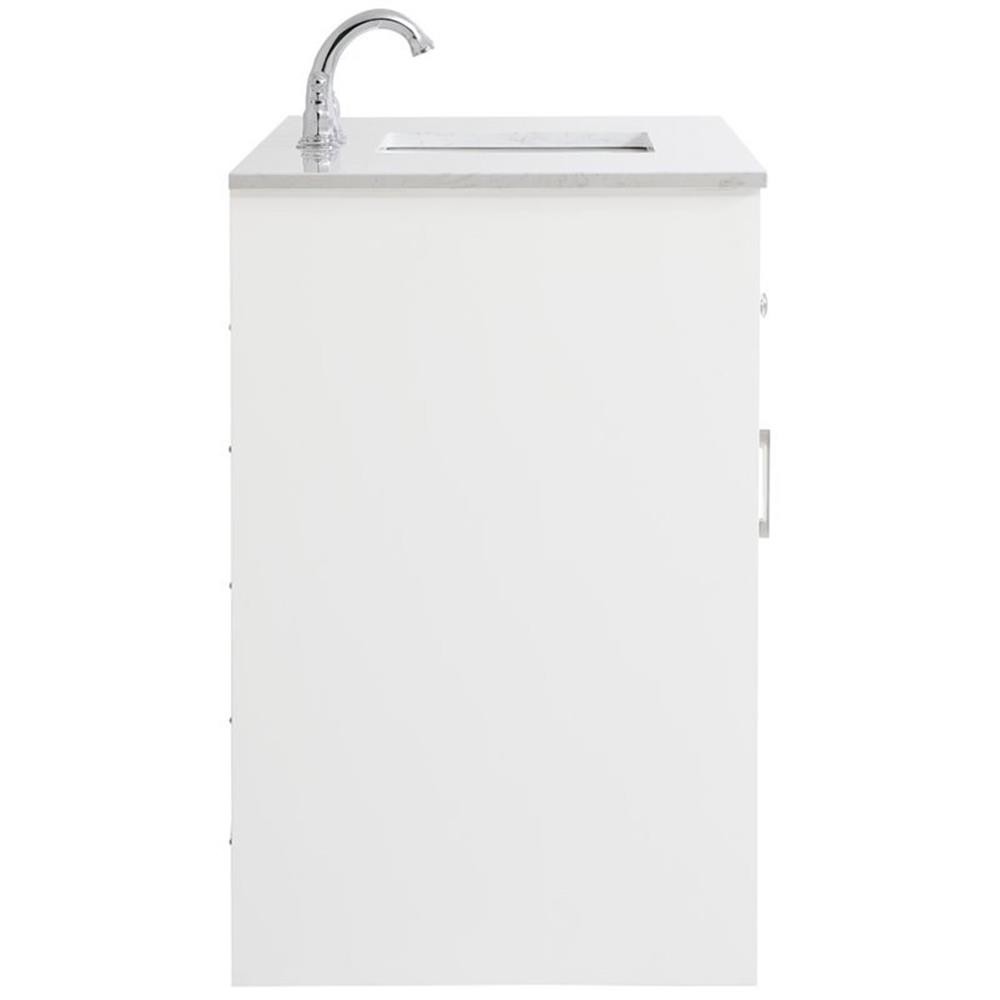 Elegant Decor Moore 48″ Single Quartz Top Bathroom Vanity in White