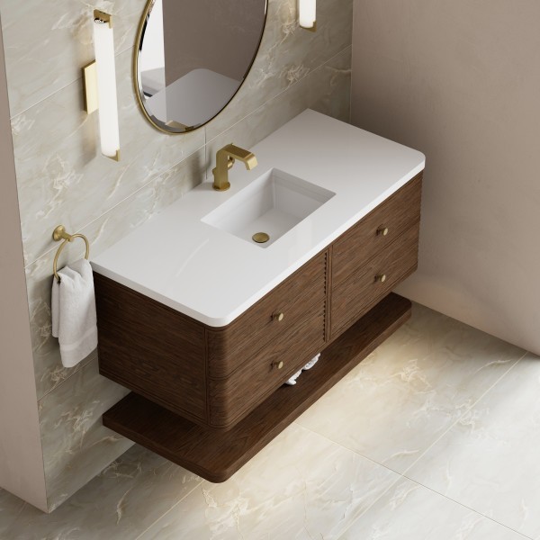 48″ James Martin Allamari D640-V48-SBL-3WZ Vanity Cabinet Zeus Silestone Top