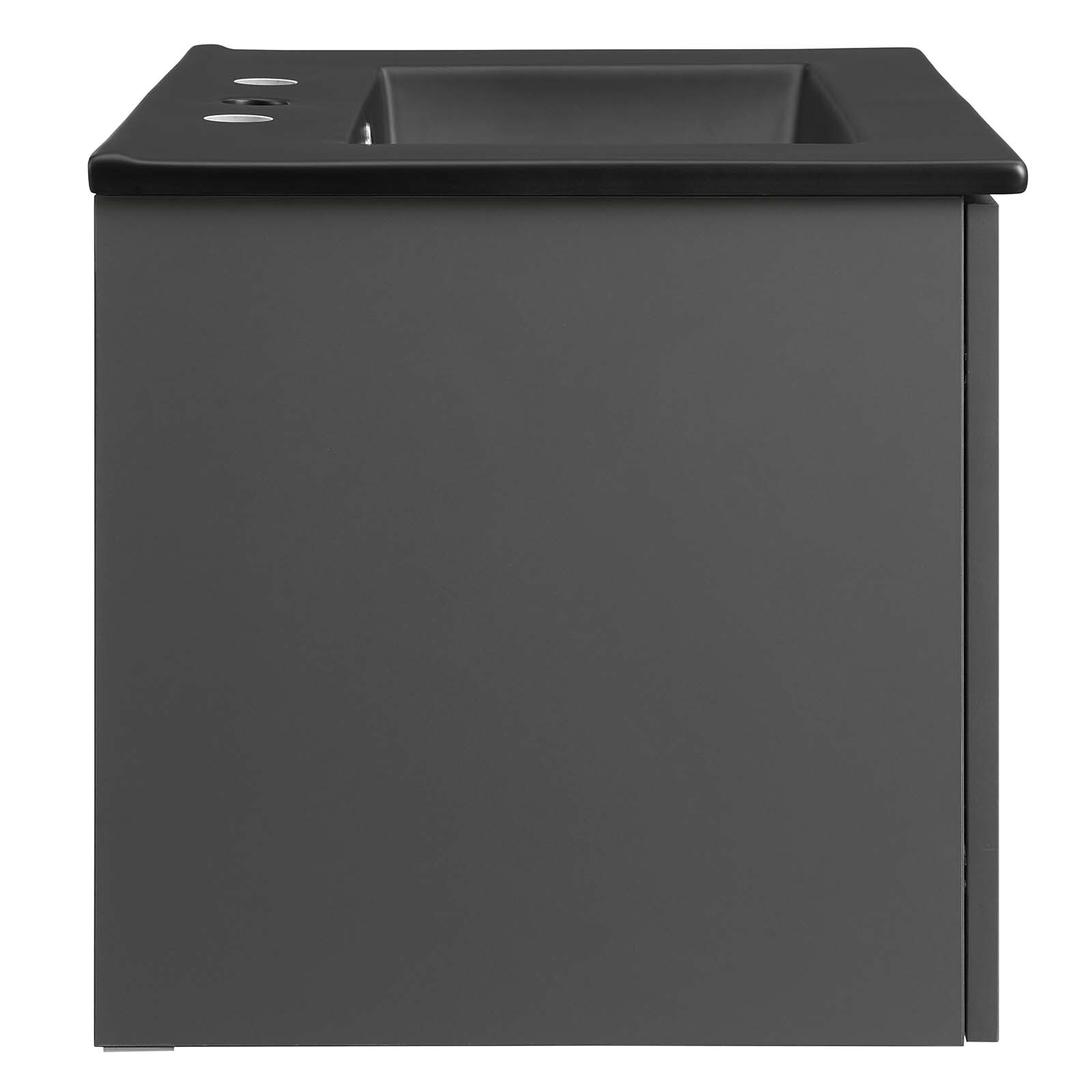 Modway Maybelle 24″ Wall-Mount Bathroom Vanity In Gray Black