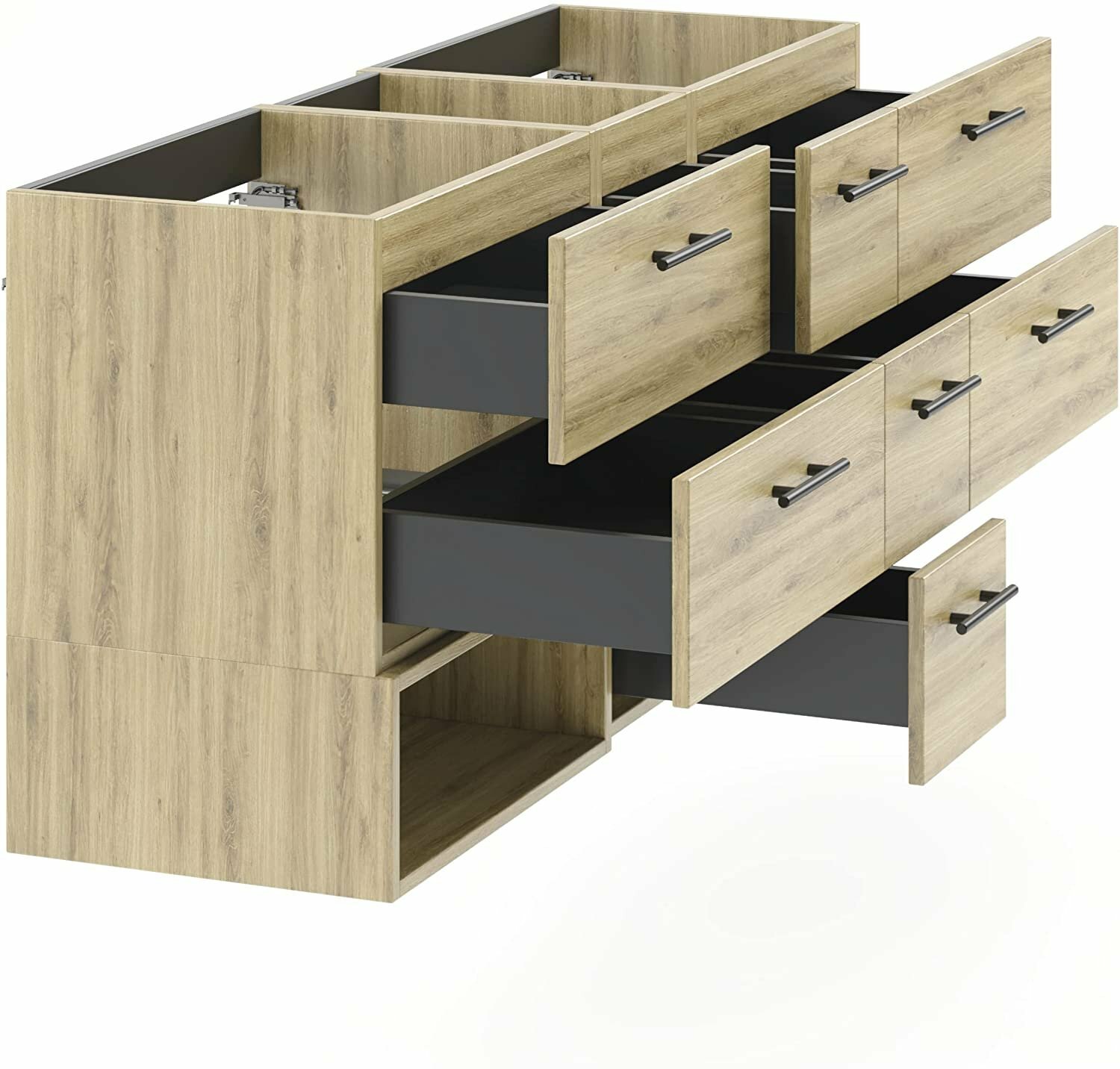 Georgia 60″ Vanity Base Cabinet | Ginger Wood | 60 X 33,5 X 21,5 in