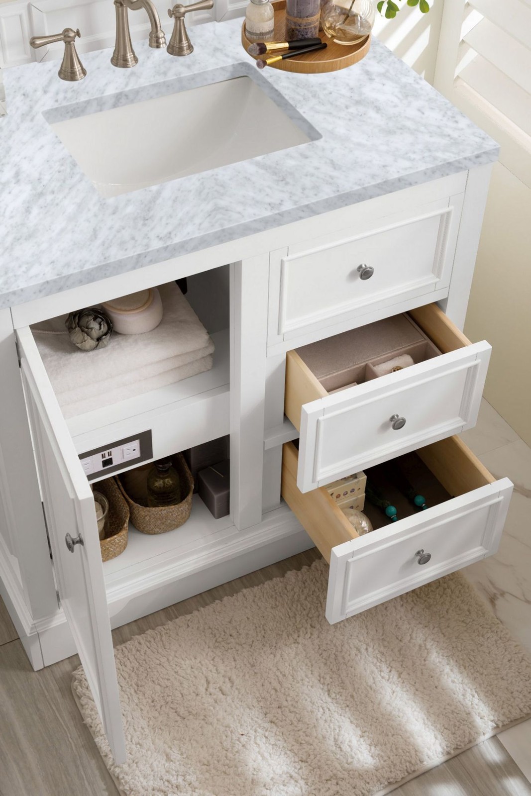 James Martin Vanities 825-V36-3CAR De Soto 36″ – White