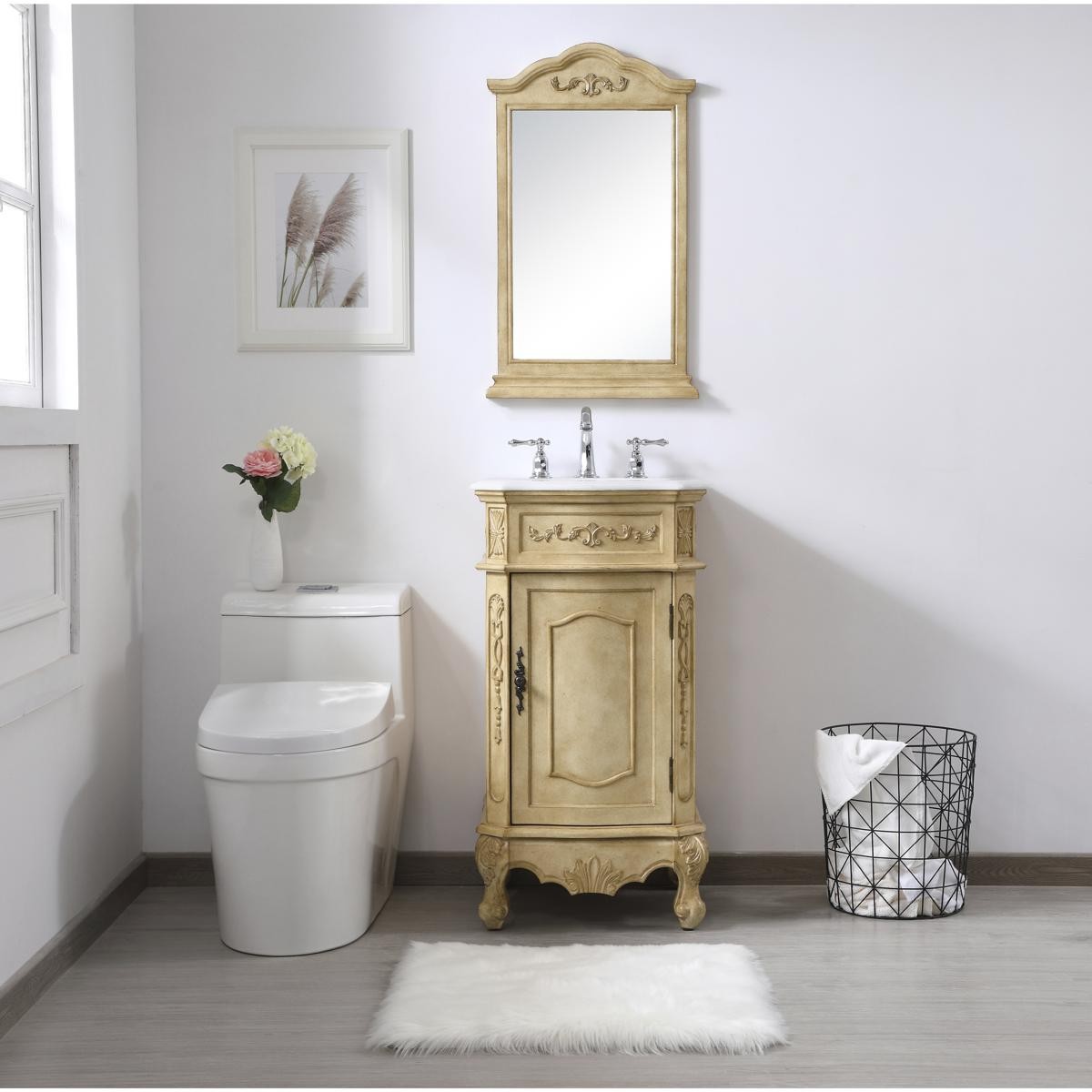 Elegant Lighting VF10119AB-VW Danville Vanity Antique Beige