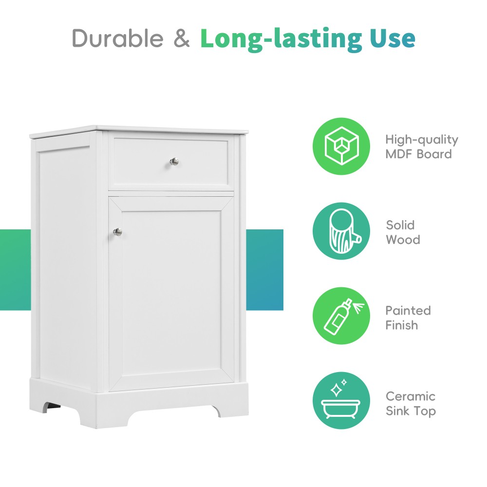 Bathroom Vanity W Sink Bathroom Cabinet W Soft Closing Door Storage Rack