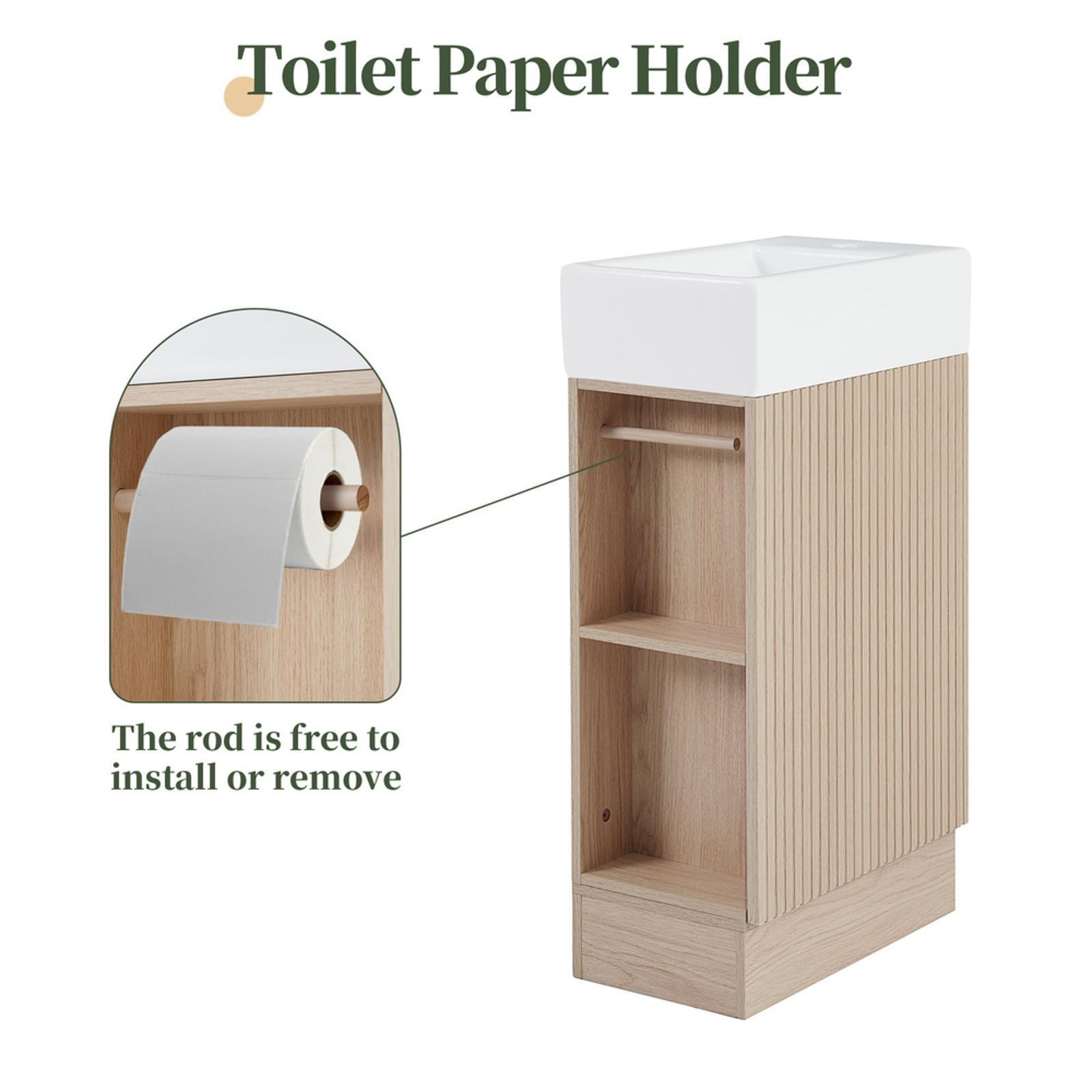 Bathroom Vanities MDF Wood Cabinet with Ceramic Sink Left Right Orientation