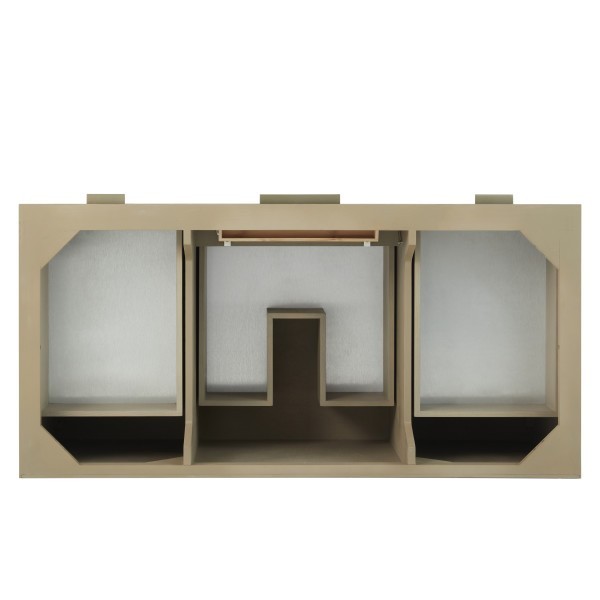 48″ James Martin Emmeline D100-V48-PBO-3WZ Vanity Cabinet White Zeus Top