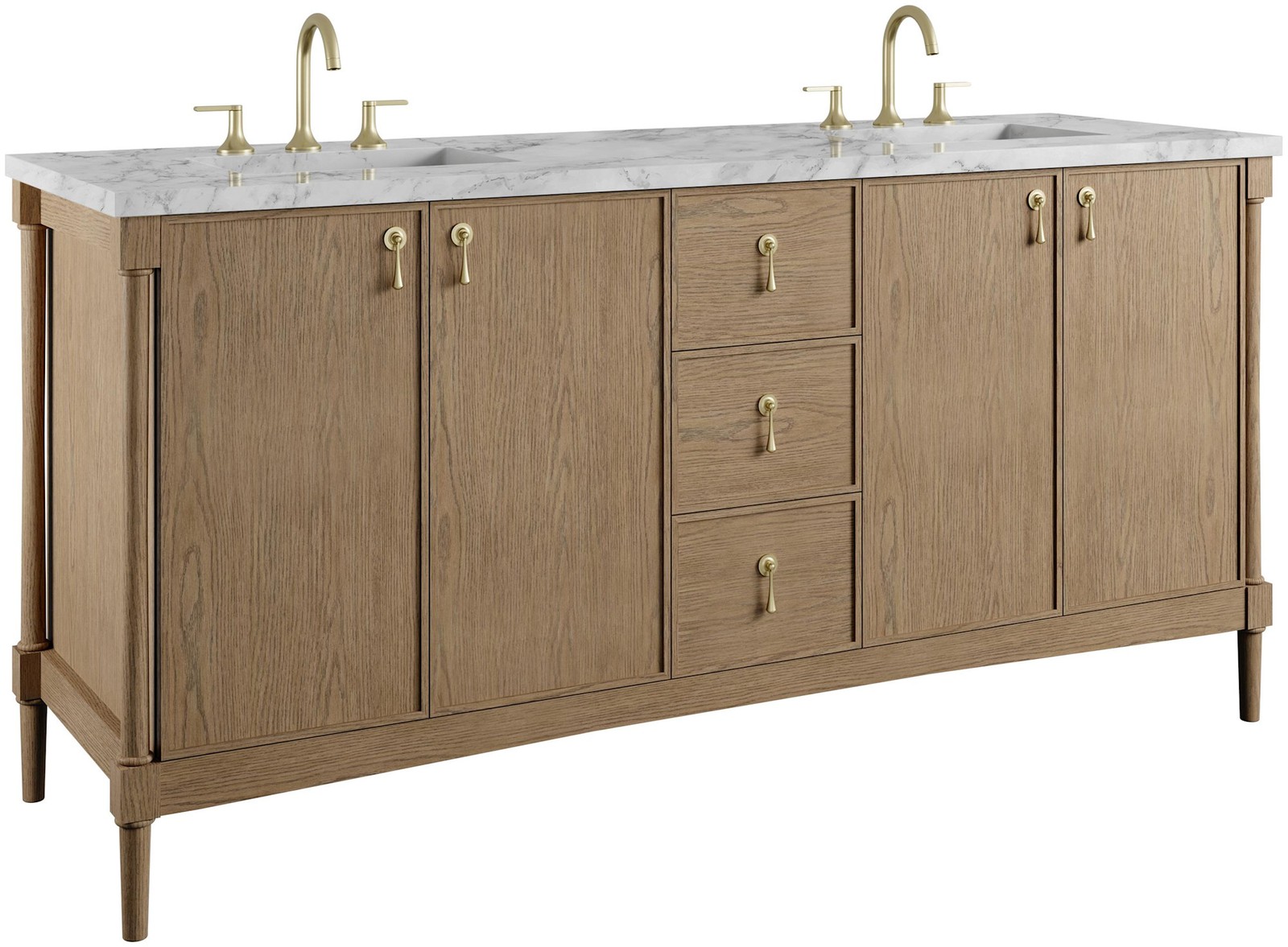 James Martin Vanities D680-V72-3CAR Kinnsden 72″ – Sable Oak