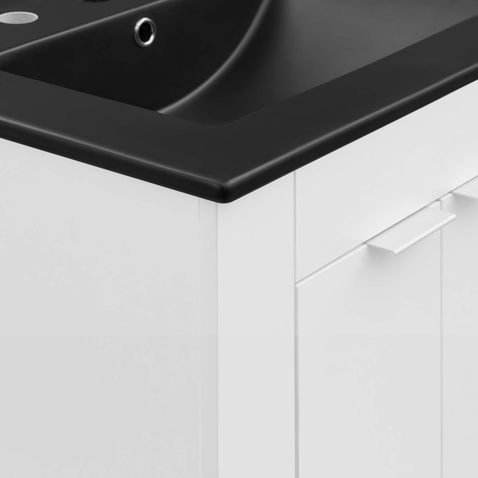 Modway Maybelle 24″ Bathroom Vanity In White Black