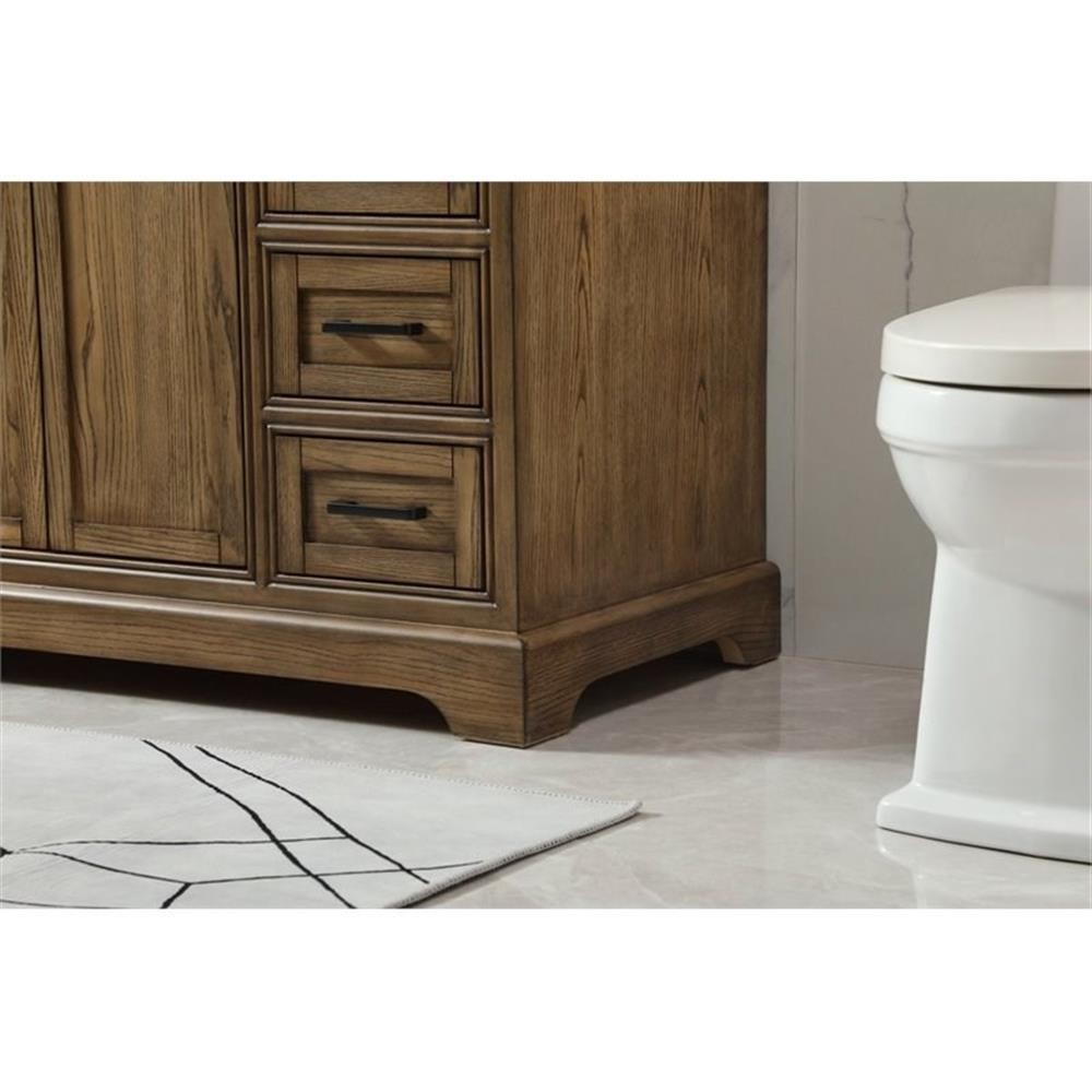 Elegant Decor Americana 48″ Aluminum Alloy Single Bathroom Vanity in Driftwood