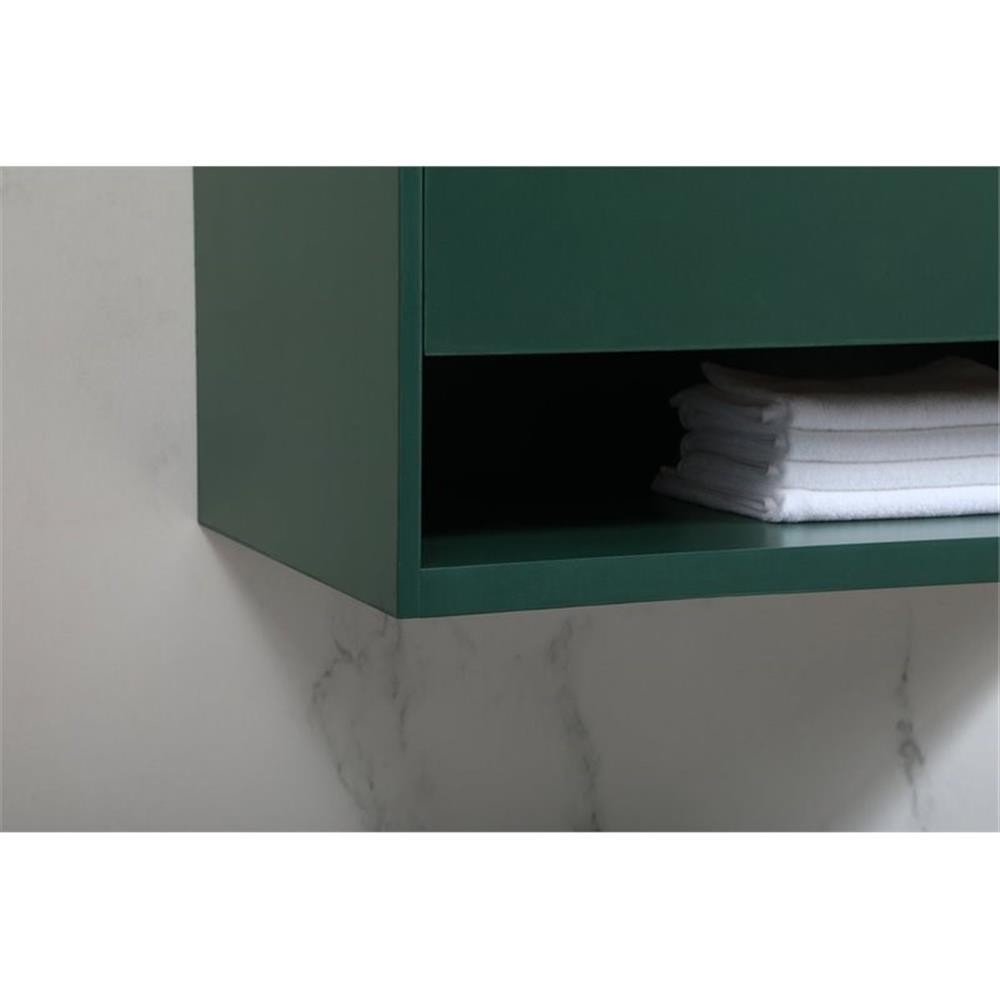 Elegant Decor Roman 36″ Aluminum Alloy MDF Single Bathroom Vanity in Green