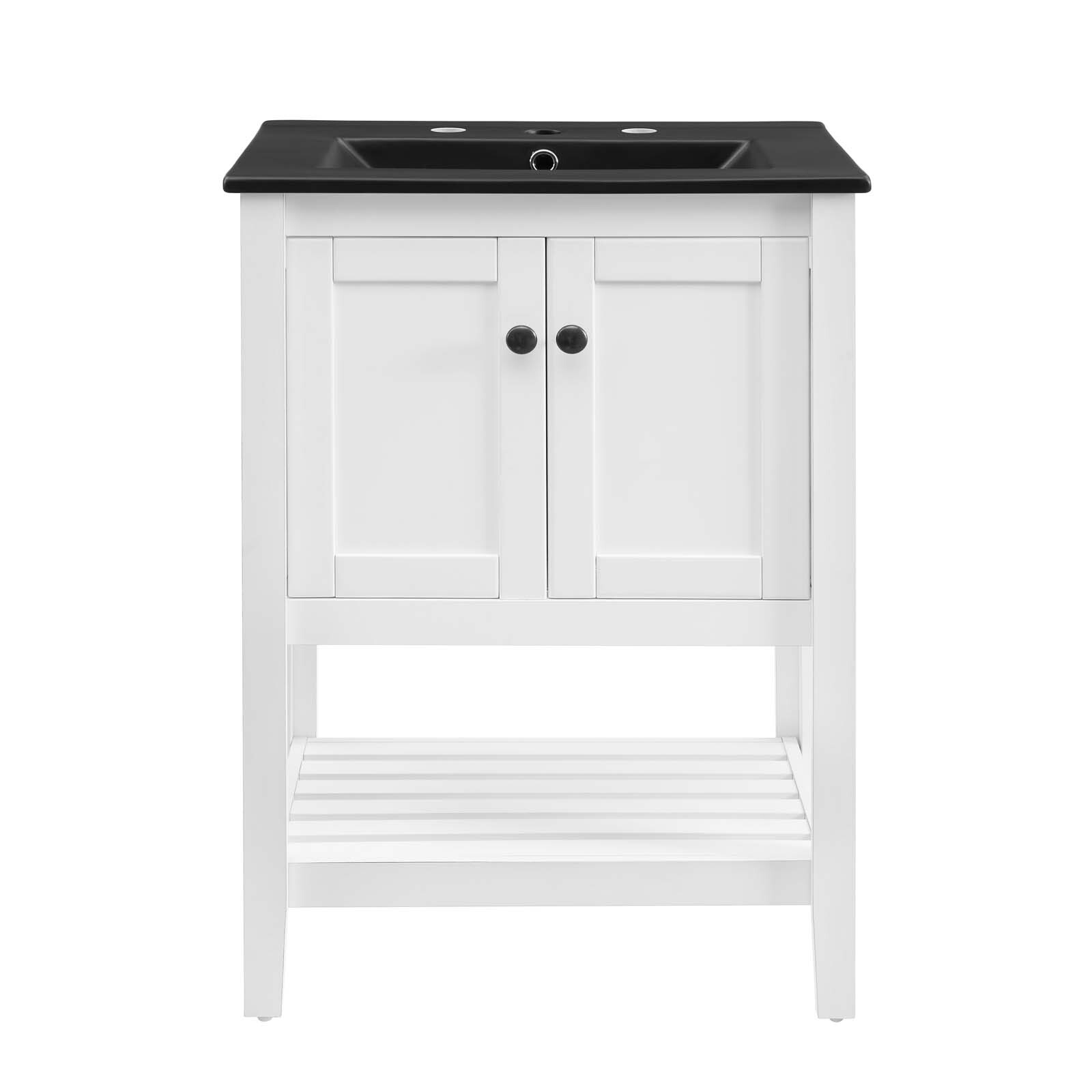 Modway Prestige 24″ Bathroom Vanity With Sink In White Black