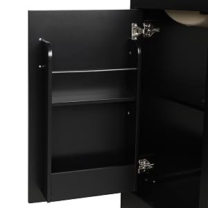 20 Inch Bathroom Vanities with Storage Cabinet Door Organizer, Undermount