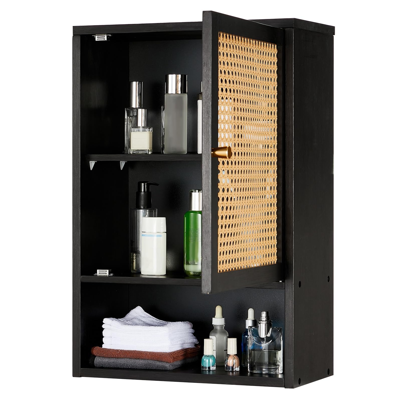 Garvee Rattan Door Bamboo Wall Storage Cabinet,Bathroom Medicine Cabinet,Kitchen