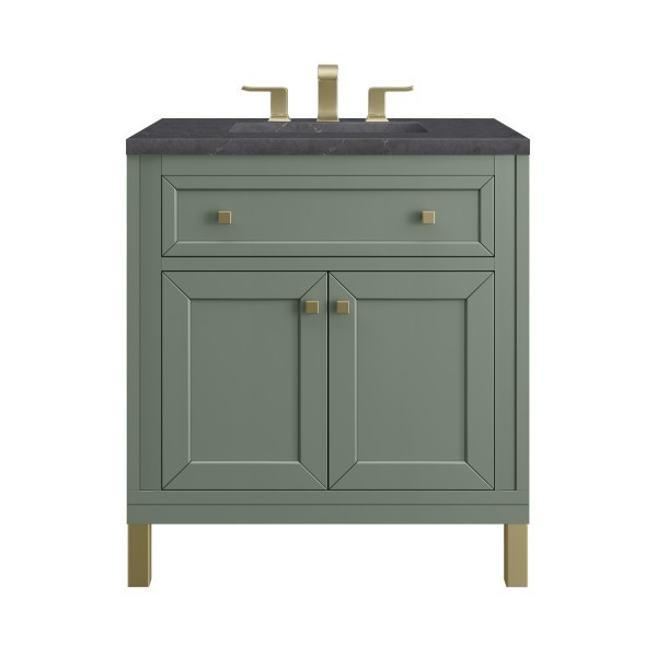 30″ James Martin Chicago 503-V30-SC-3CSP Vanity Cabinet Charcoal Soapstone Top