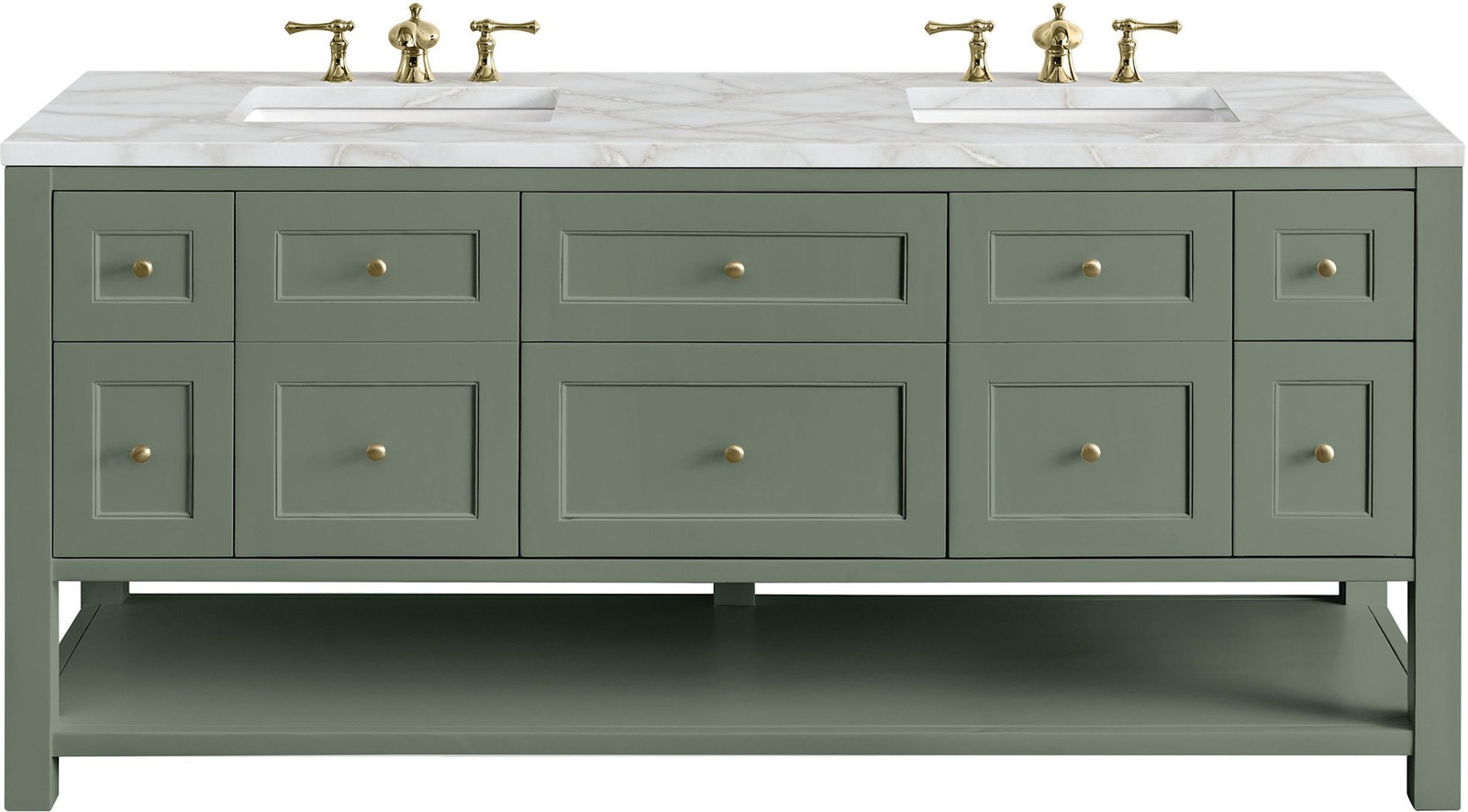 James Martin Vanities 330-V72-FVSL Breckenridge 72″ – Smokey Celadon