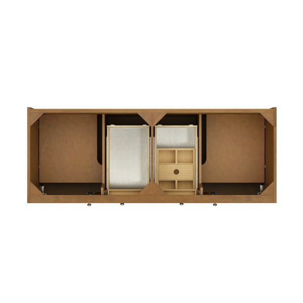 60″ James Martin Laurent 545-V60D-HNO Double Vanity Cabinet Honey Oak