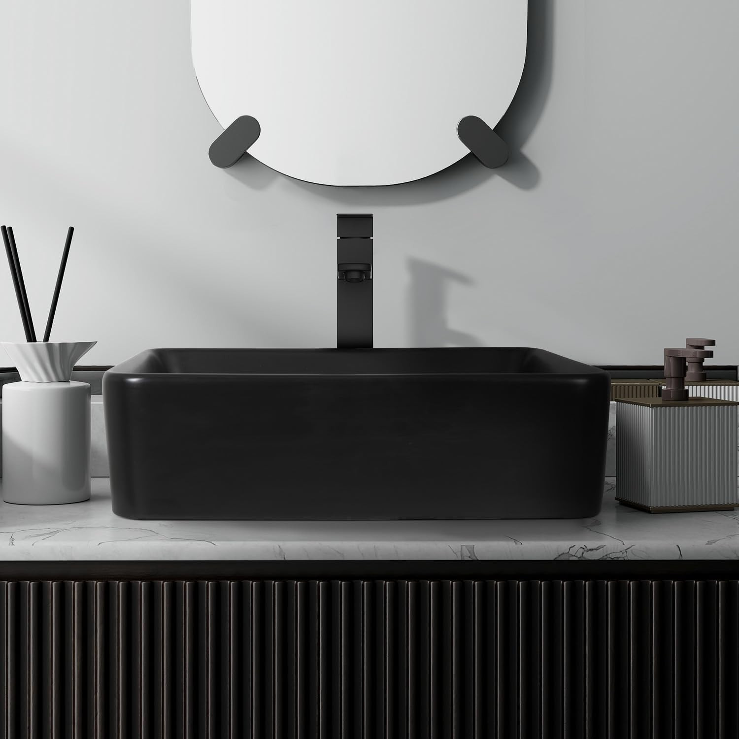 32 Inch Bathroom Vanity with Sink, Traditional Freestanding Black Bathroom Vanit