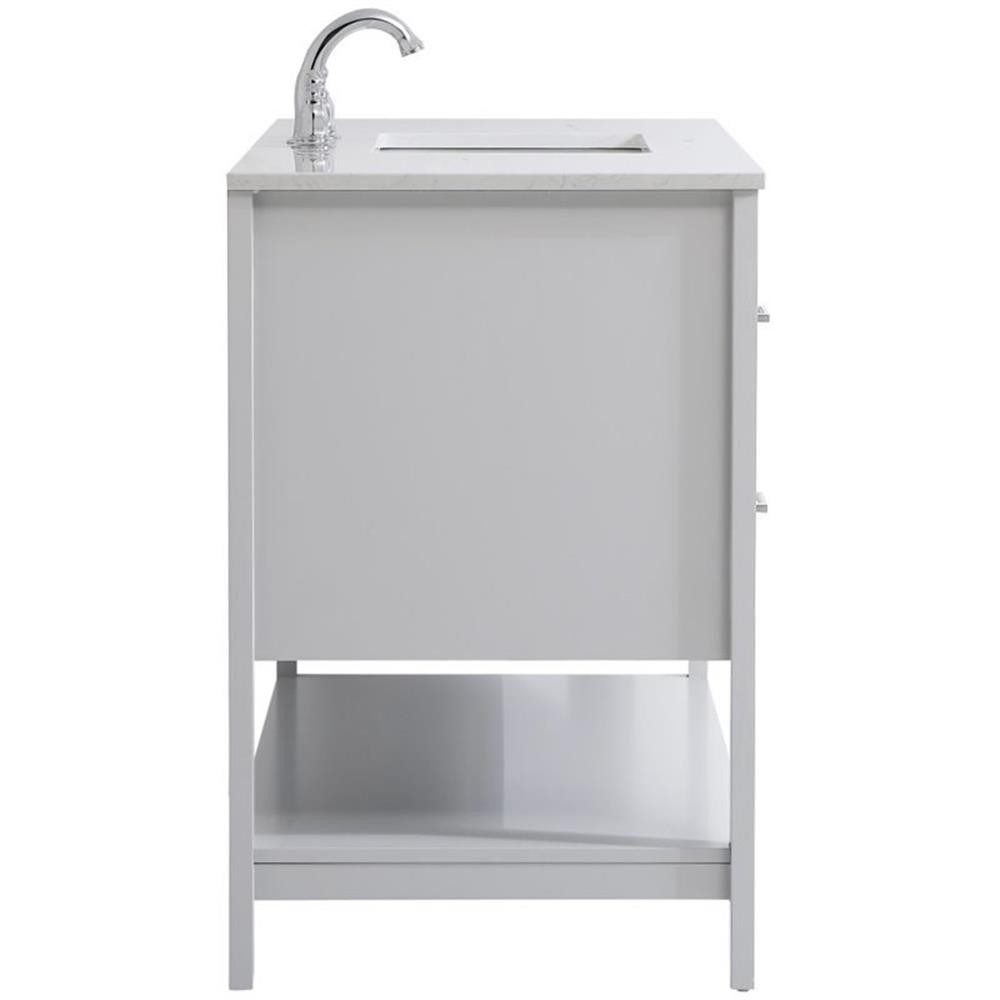 Elegant Decor Aubrey 48″ Single Quartz Top Bathroom Vanity in Gray