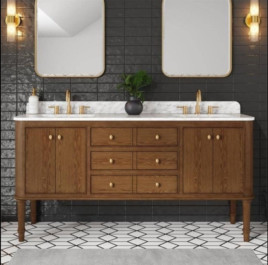 Collette Double Sink Bath Vanity – Only $485: Minor damage – Retails for $2,699