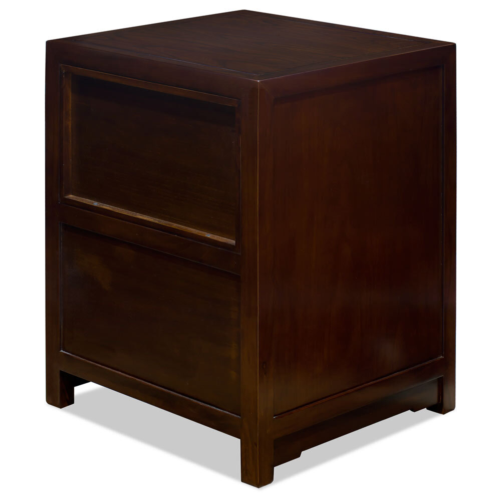 US Seller – Dark Espresso Elmwood Small Chinese Ming Vanity Cabinet