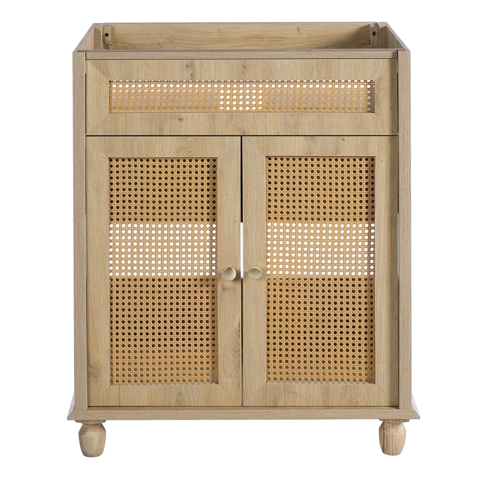 30″ Bathroom Vanity w/Resin Sink,Modern Storage Cabinet w/Solid Wood Legs
