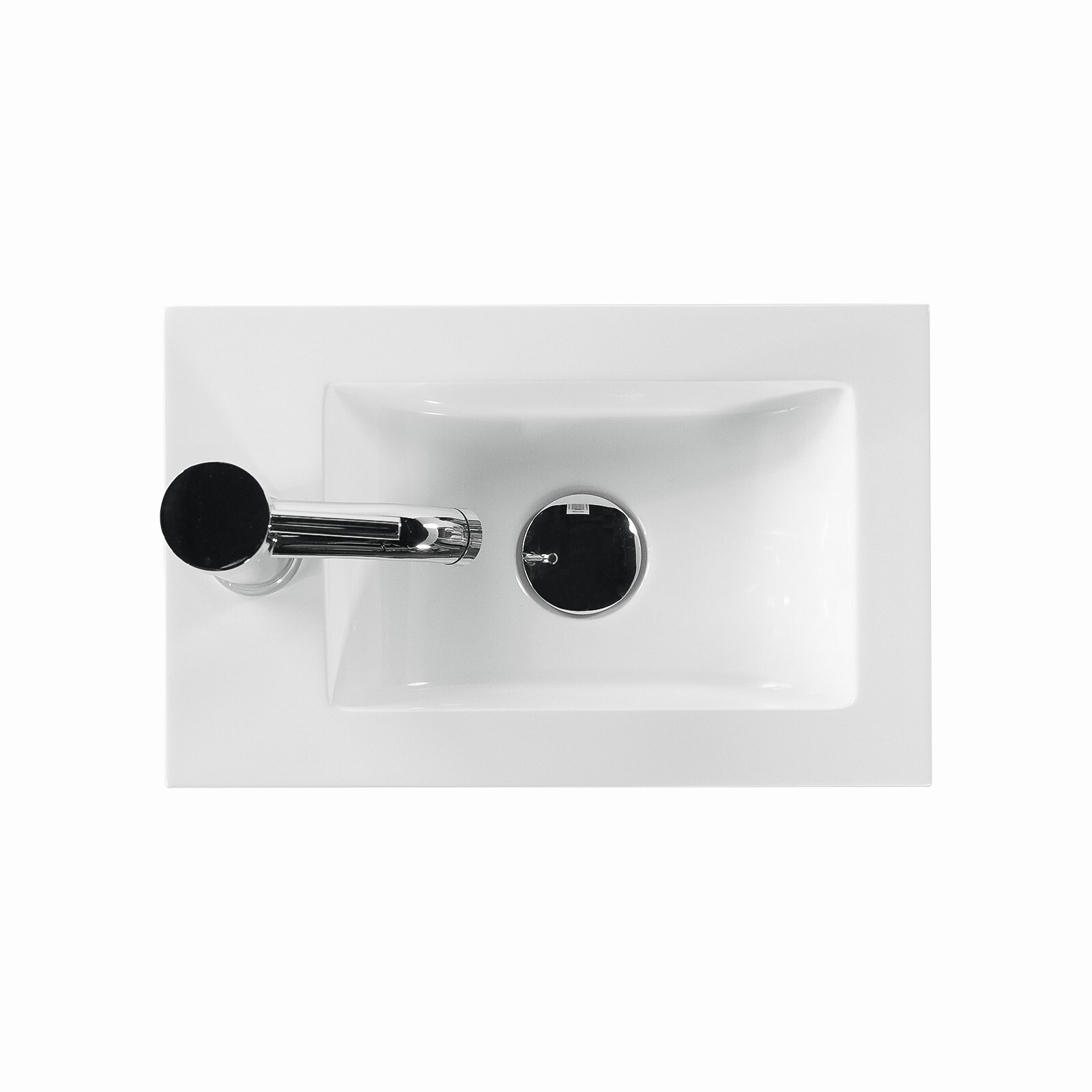 16″ Bathroom Vanity With Sink Wall Mount Floating Cabinet for Small Roomw/Faucet