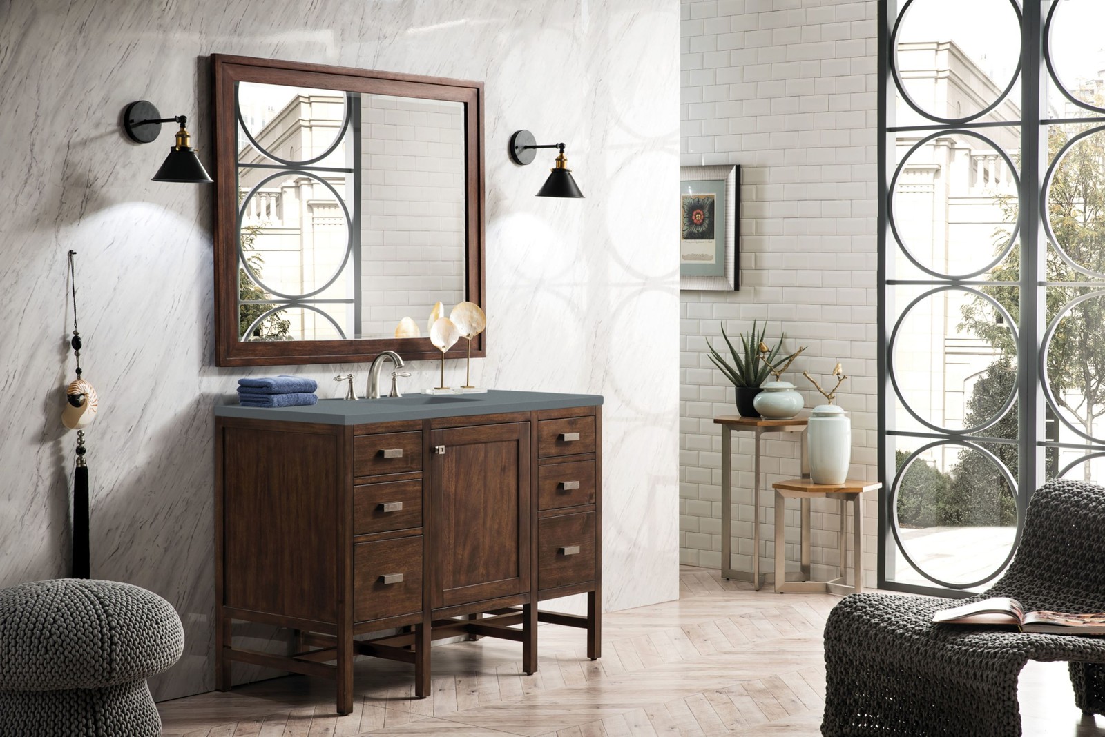 James Martin Vanities E444-V48-3CBL Addison 48″ – Mid Century Acacia
