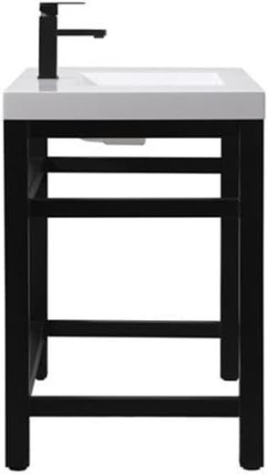 Elegant Lighting VF14542BK ADA Compliant Single Bathroom Metal Vanity in Black