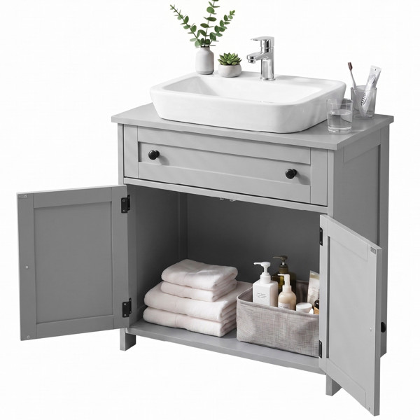 Freestanding Bathroom Under Sink Cabinet Gray For Bathroom Laundry Room