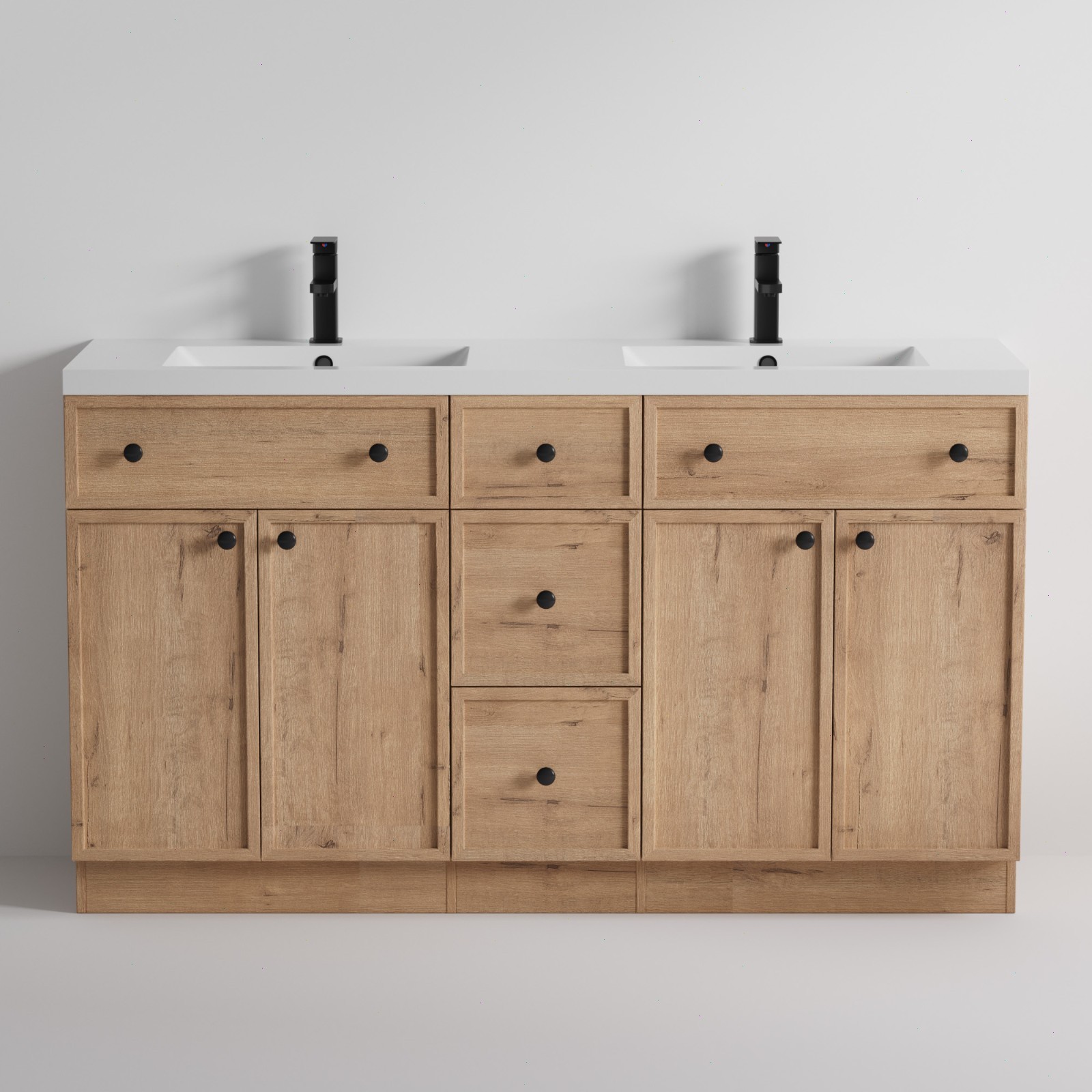 36″/ 48″/ 60″ /72″ Bathroom Vanity Set With Resin Sink, Faucet