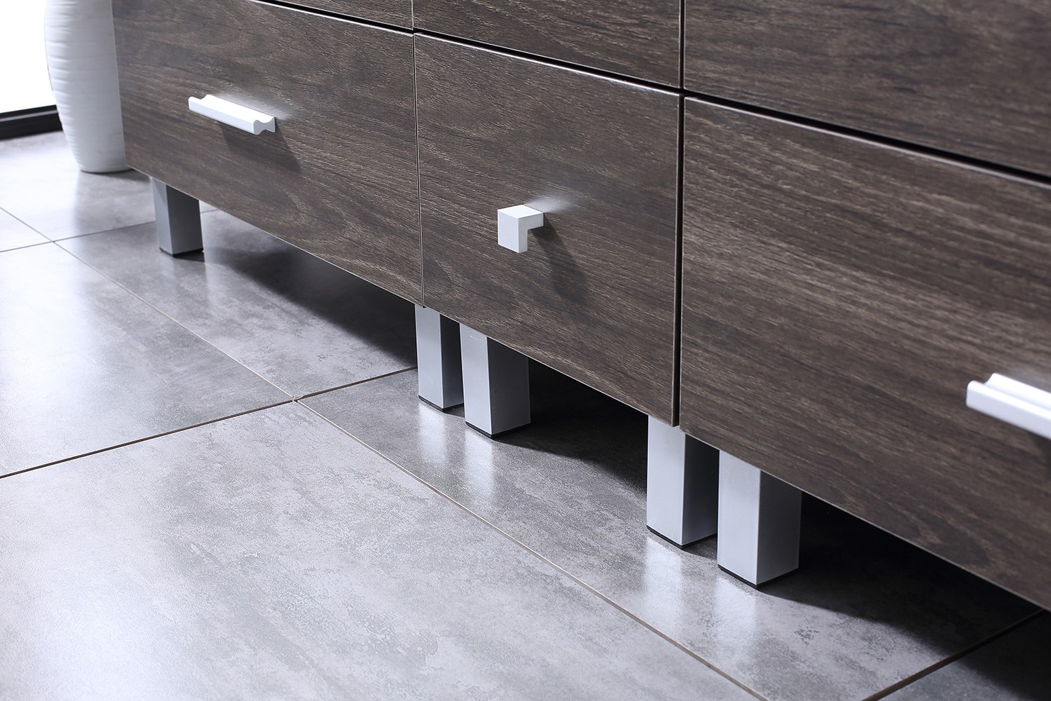 72 inch Double Sink Bathroom Vanity Cabinet Ceramic Vessel Sink w/Mirror Faucet
