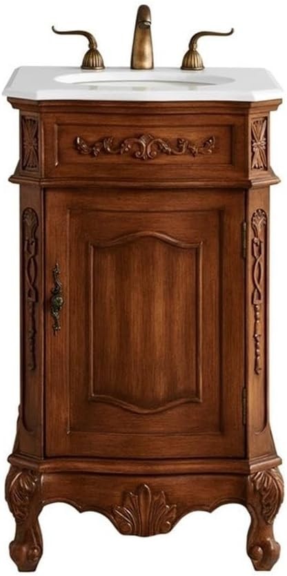 Elegant Lighting VF10121TK-VW 21 inch Single Bathroom Vanity in Teak Finish