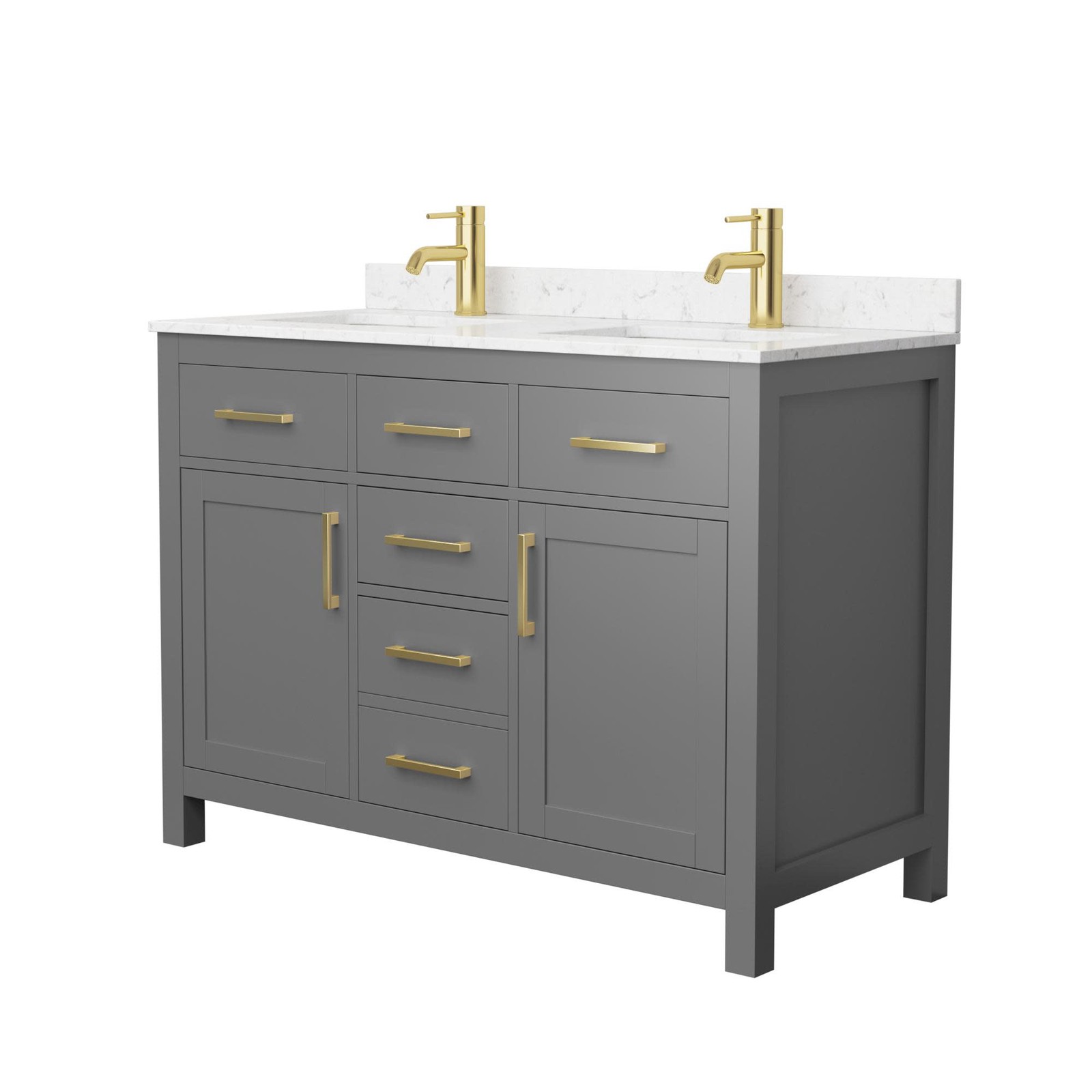 Wyndham Collection WCG242448D-UNSMXX Beckett 48″ – White / Carrara Cultured