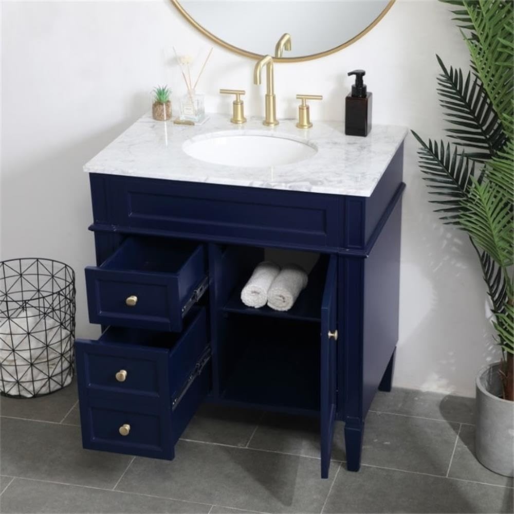 Elegant Lighting – VF12532BL – 32 Inch Single Bathroom Vanity in Blue