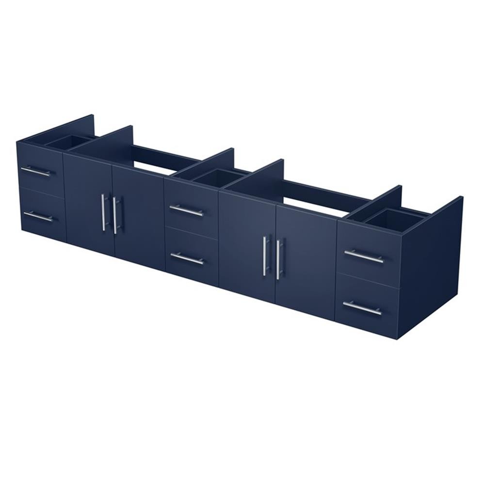 Lexora Home Geneva 84″ Vanity Cabinet in Navy Blue