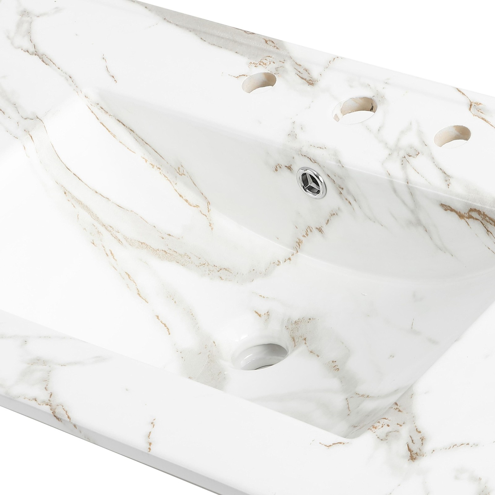 JONATHAN Y Lighting SNK1003 Ancillary 36″ Ceramic Vanity Top – White