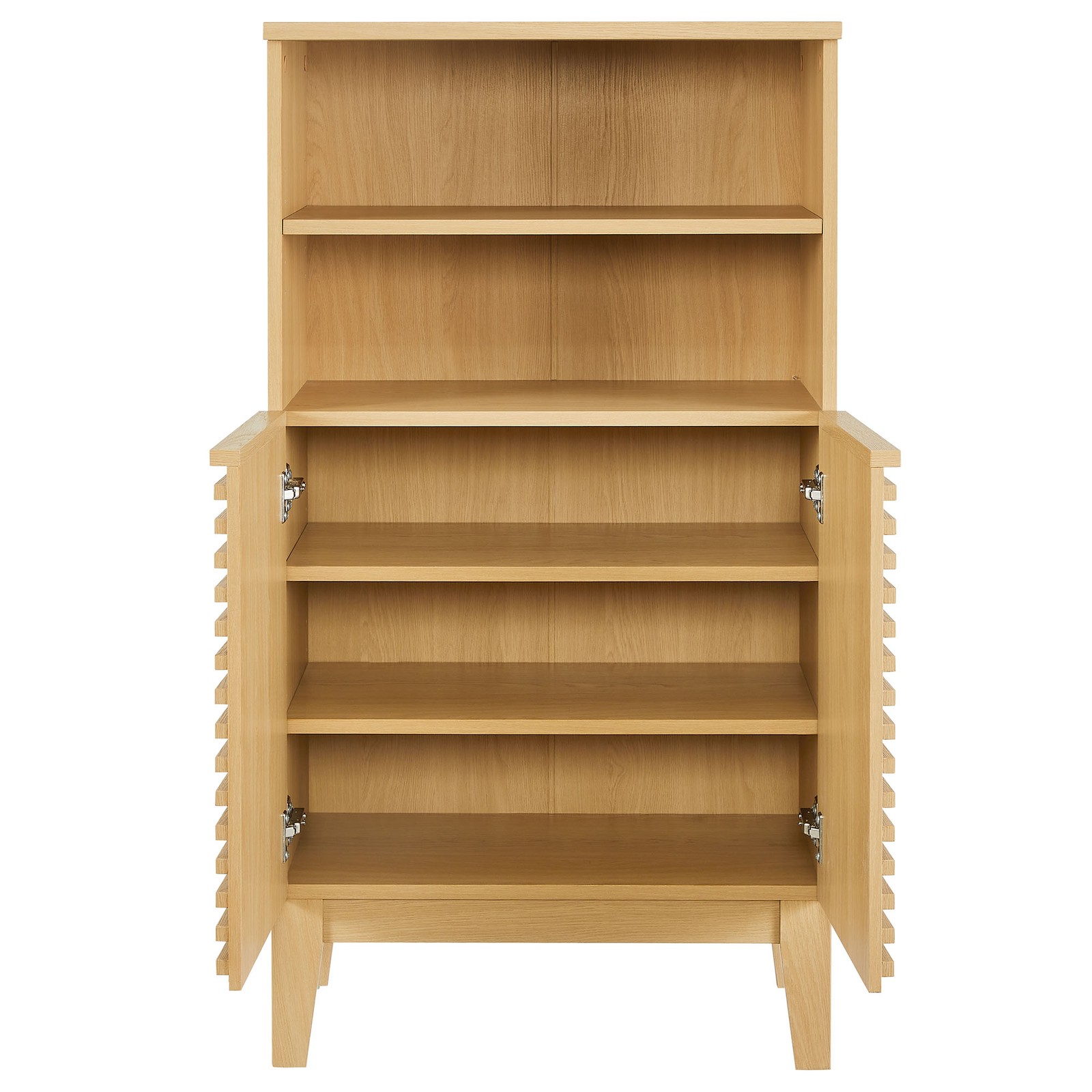 Render Freestanding Bathroom Storage Cabinet in Oak