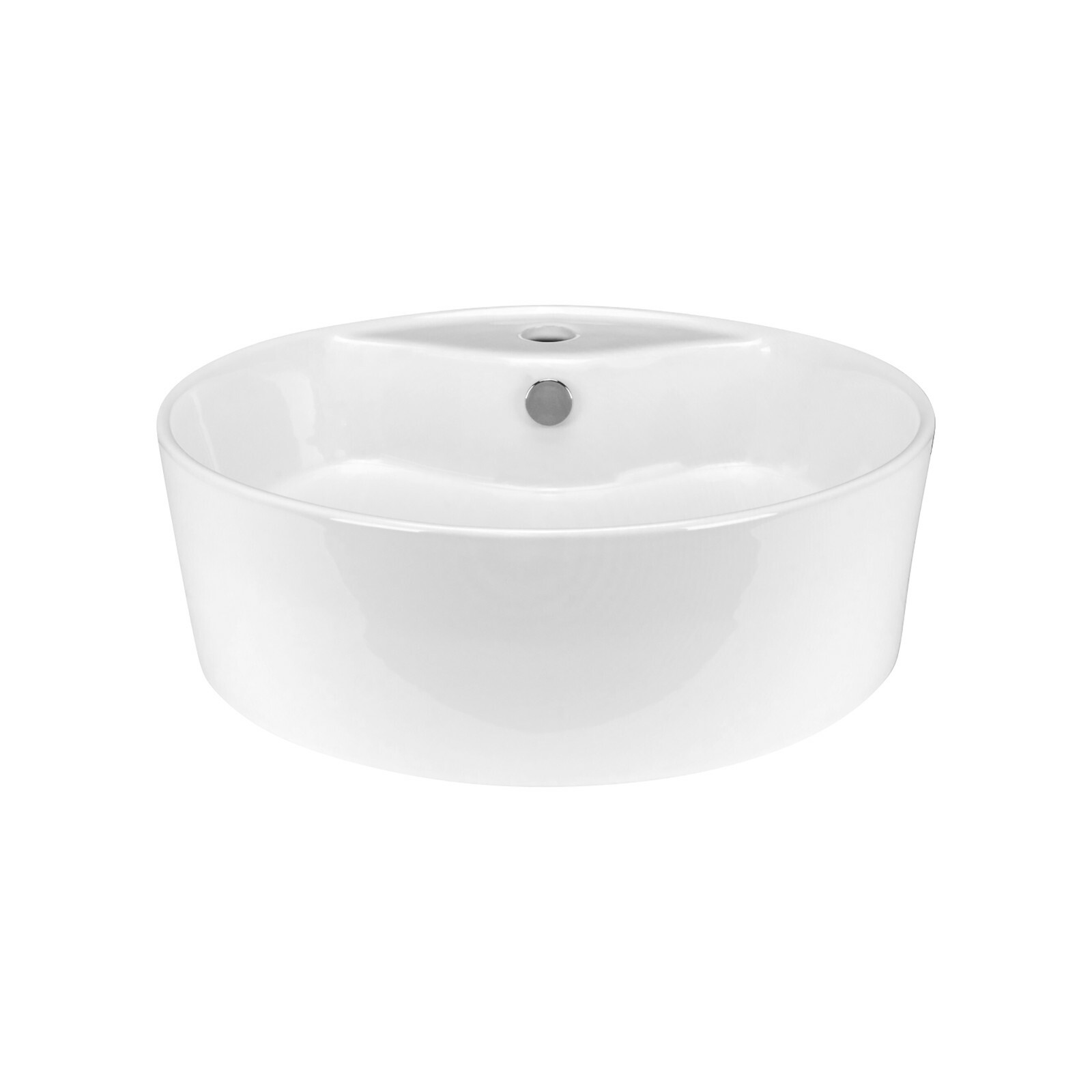 Rok Lagoon Round Shaped Vessel Bathroom Sink 18-1/8″ X 18-3/8″ White Porcelain