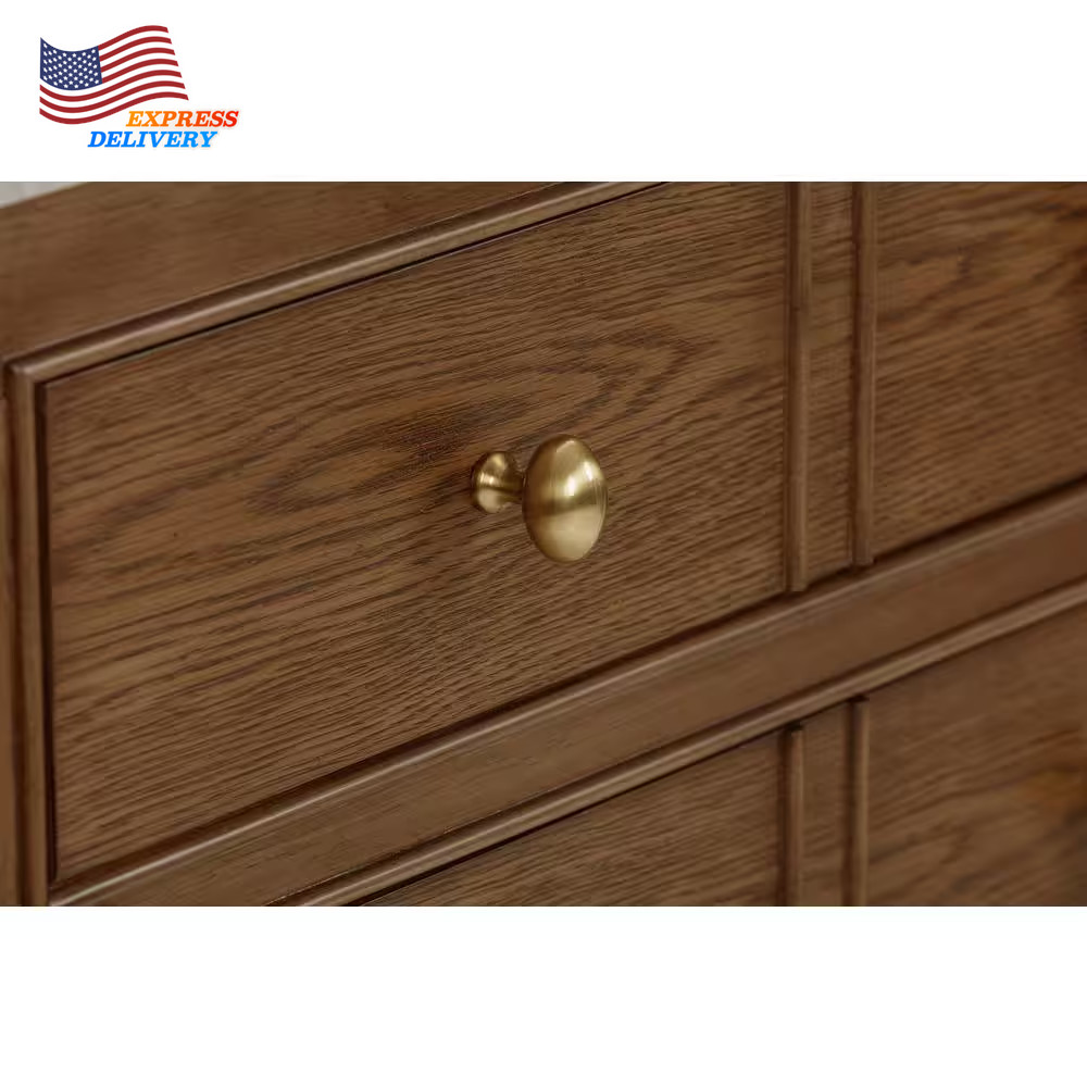 48 In. Single Sink Cinnamon Oak Bath Vanity White Carrara Marble Top (Assembled)