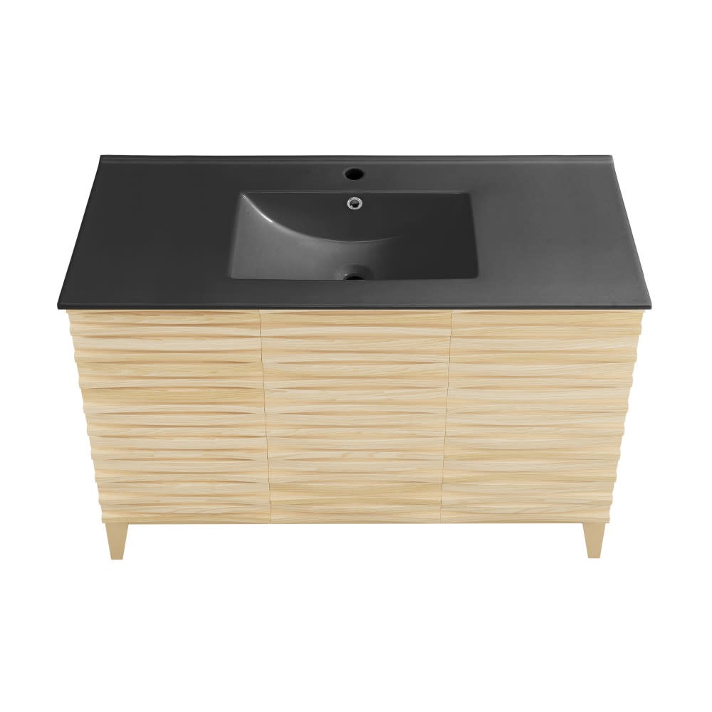 Swiss Madison SM-BV557MB Cascade 48″ – Natural Oak / Matte Black