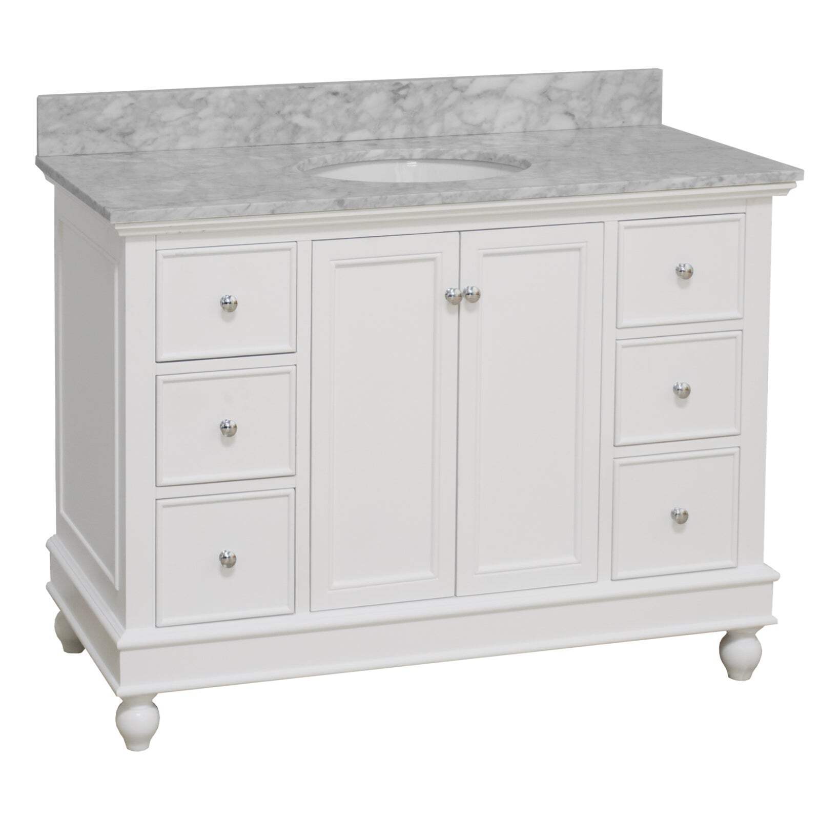Bella 48-inch Vanity with Carrara Marble Top