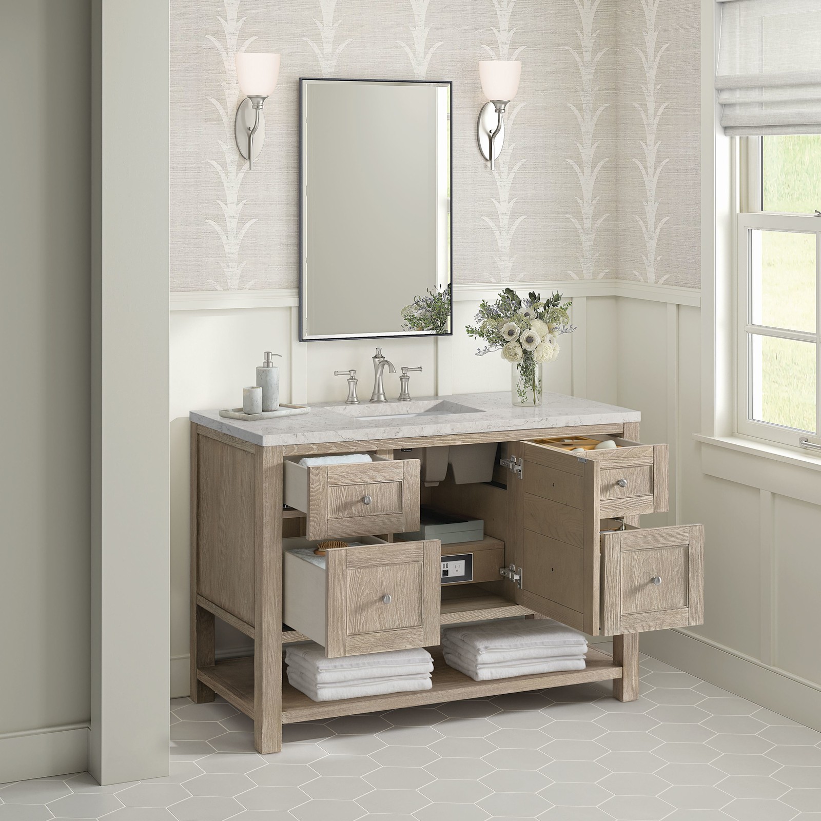 James Martin Vanities 330-V48-FEJP Breckenridge 48″ – White