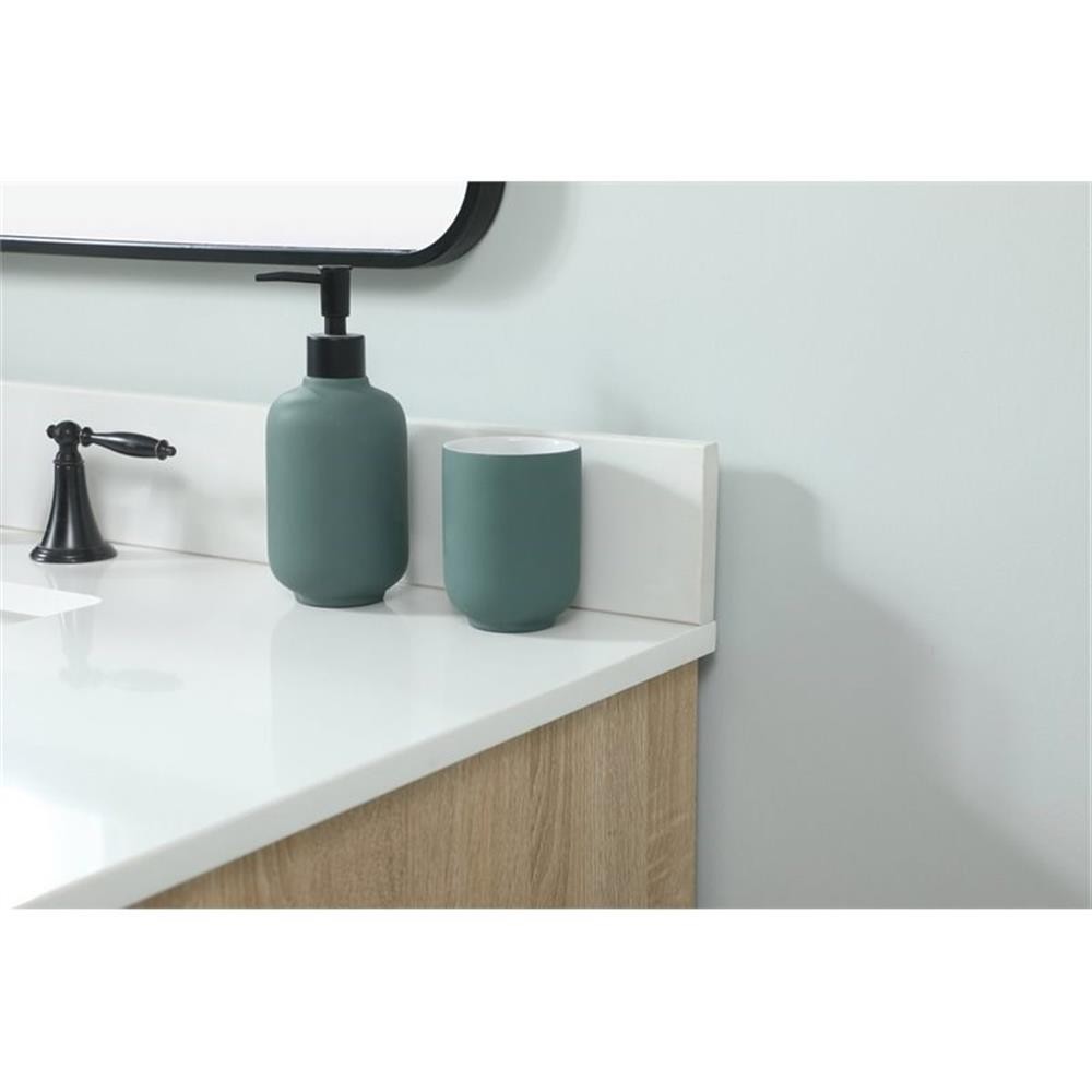Elegant Decor Boise 42″ MDF Single Bathroom Vanity with Backsplash in Mango Wood